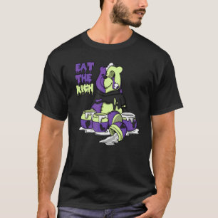 Eat The Rich Dripping Bear Canyon Purple 4s Unisex T-Shirt
