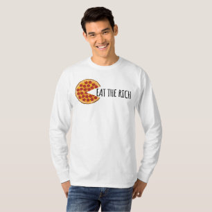 Eat the Rich - Funny Socialist Pizza T-Shirt