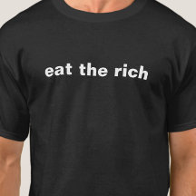 Eat the Rich Minimalist Political Satire in White