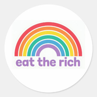 Eat The Rich Rainbow Retro stickers