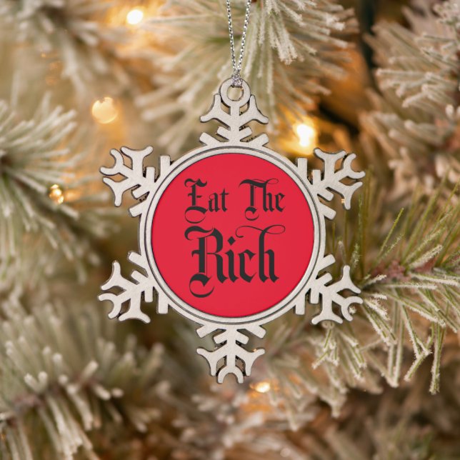 Eat The Rich Snowflake Framed Ornament (Tree)
