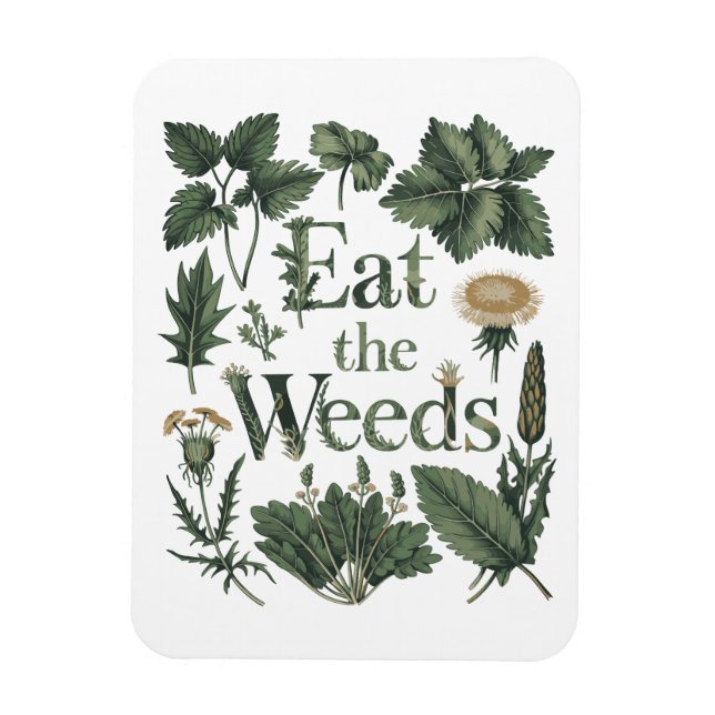Eat the Weeds – Foraging Wild Edibles Art Magnet (Vertical)
