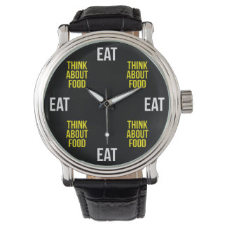 Eat, Think About Food - Funny Novelty Watch