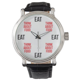 Eat, Think About Food - Funny Novelty Watch