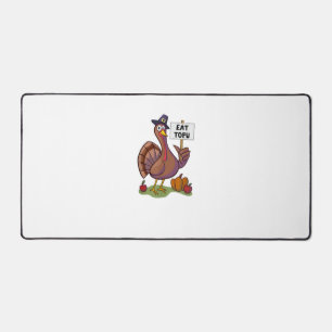Eat Tofu Thanksgiving Vegetarian Turkey Funny  Desk Mat