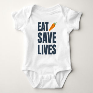 Eat Vegan - Save Lives Baby Bodysuit