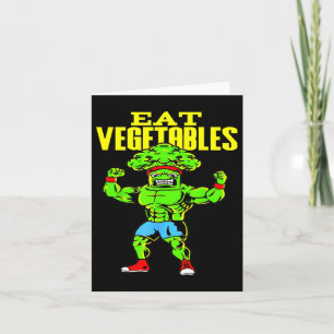 Eat Vegetables Funny Broccoli Fitness Strengthspor Card