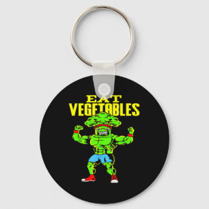 Eat Vegetables Funny Broccoli Fitness Strengthspor Keychain