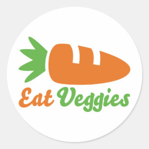 Eat Veggies Classic Round Sticker