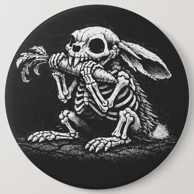 Eat Veggies   – Dead Rabbit by BurnsInHell 6 Inch Round Button (Front)