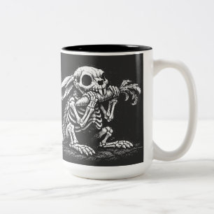 Eat Veggies   – Dead Rabbit by BurnsInHell Two-Tone Coffee Mug