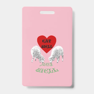 Eat Well Sleep Well Badge