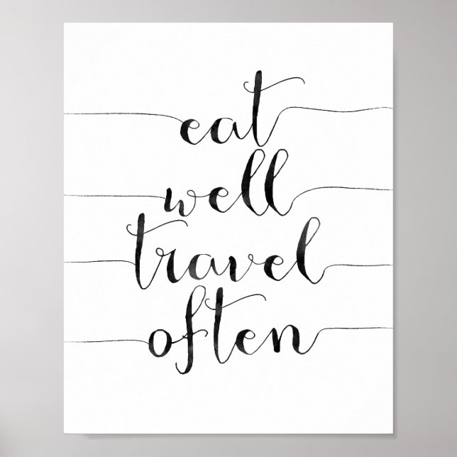 Eat Well Travel Often Poster (Front)