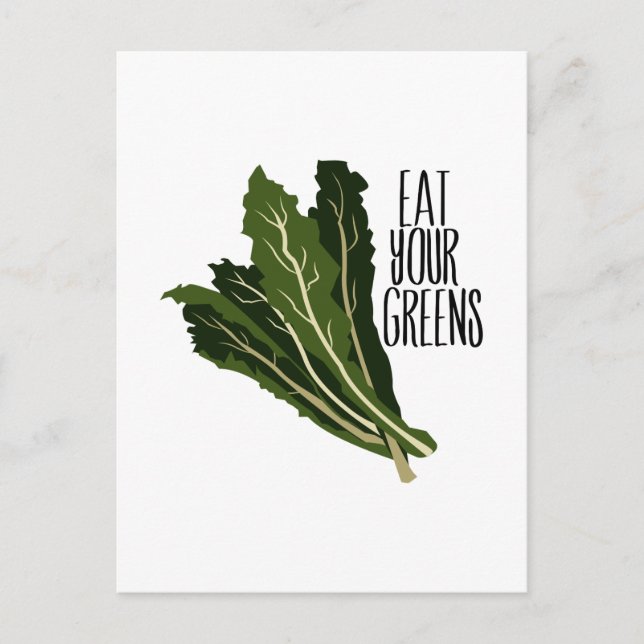 Eat Your Greens Postcard (Front)