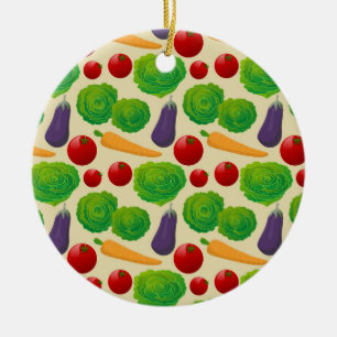 Eat Your Vegetables Ceramic Ornament