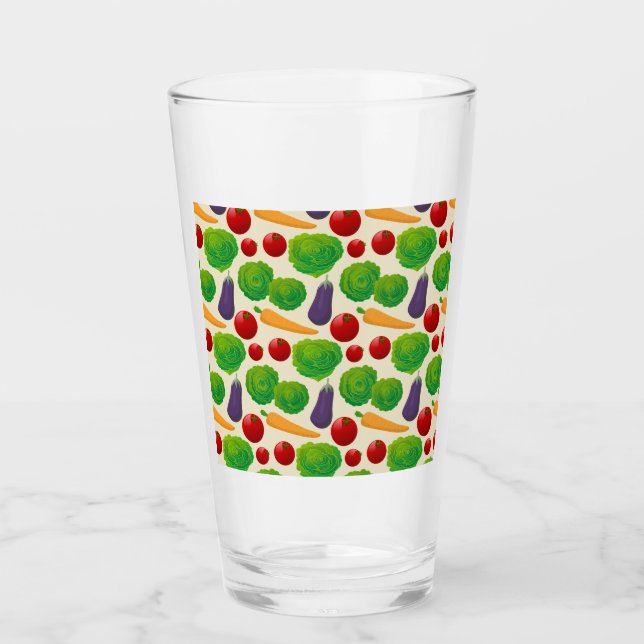 Eat Your Vegetables Glass (Front)