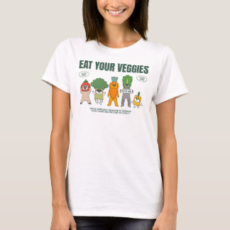 Eat Your Veggies Funny Cat T-Shirt