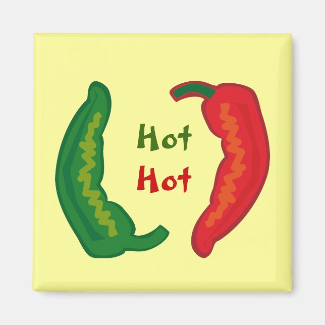 Eat Your Veggies Hot Chili Jalapeño Fridge Magnet (Front)