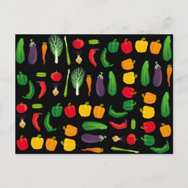 Eat Your Veggies Multi-Vegetable Postcard (Front)