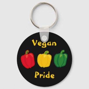 Eat Your Veggies Peppers Vegan Pride Keychain