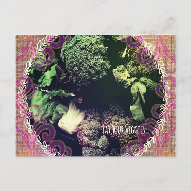 Eat Your Veggies Postcard (Front)