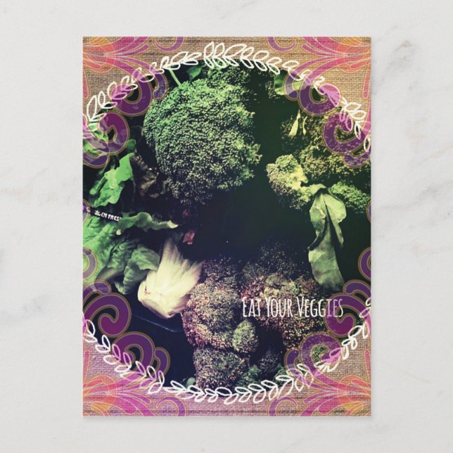 Eat Your Veggies Postcard (Front)