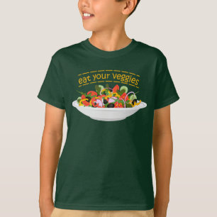 Eat Your Veggies Quote fresh salad mix bowl T-Shirt