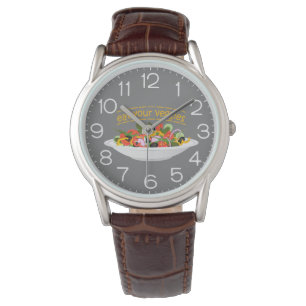 Eat Your Veggies Quote fresh salad mix bowl Watch