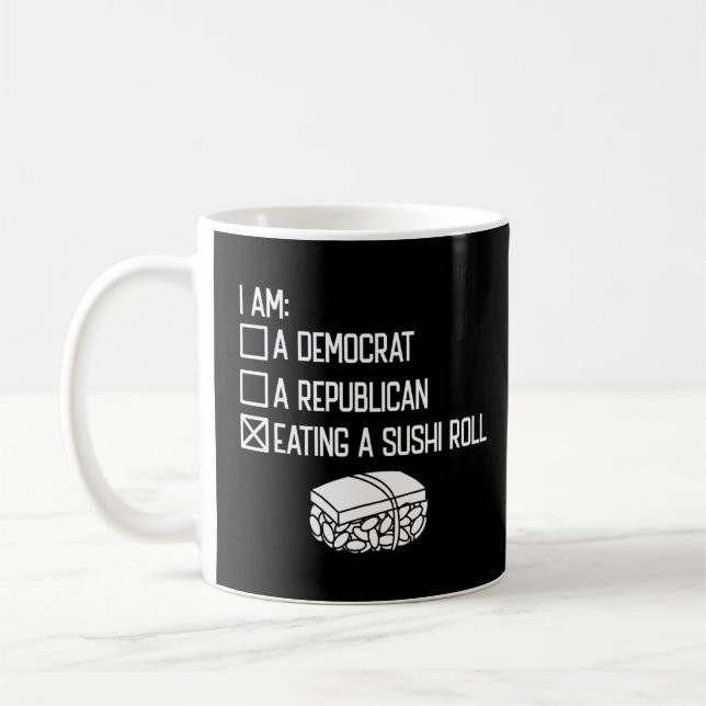 Eating A Sushi Roll   Foodie Japanese Asian Food S Coffee Mug (Left)