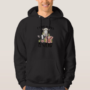 Eating Animals Is Weird  Funny Vegetarian Quote Pr Hoodie