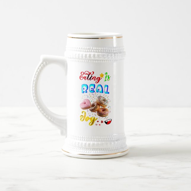 Eating Barware Is Real Joy Beer Stein (Left)