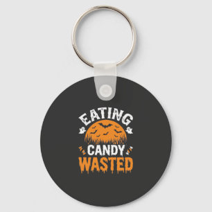 Eating Candy Wasted Halloween Design_1 Keychain