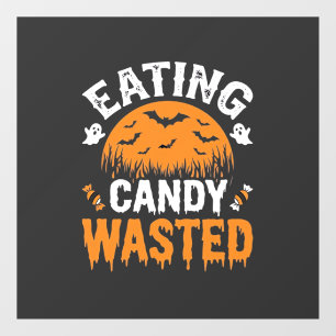 Eating Candy Wasted Halloween Design_1 Window Cling