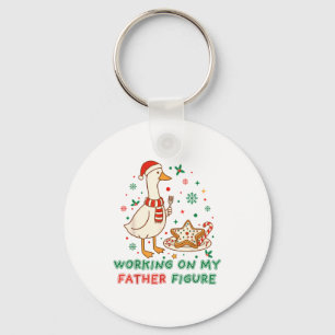 Eating Cookies For Two Working On My Dad-bod Santa Keychain