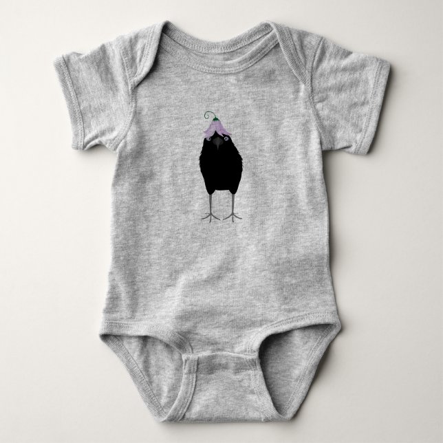 Eating Crow Baby Bodysuit (Front)