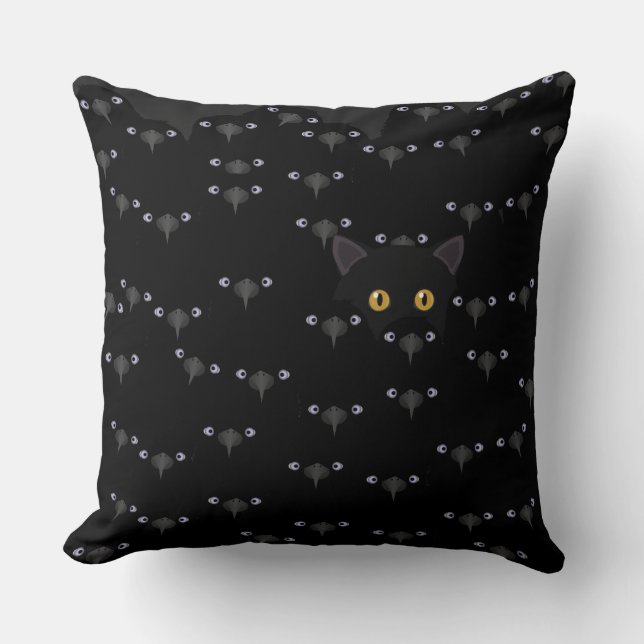 Eating Crow Throw Pillow (Front)