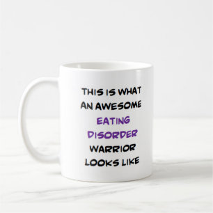 eating disorder warrior, awesome coffee mug