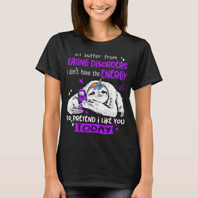 Eating disorders Awareness Month Ribbon Gifts T-Shirt (Front)