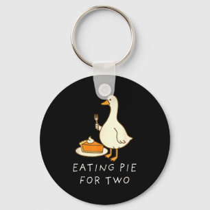 Eating E For Two Silly Goose Baby Announcement Mat Keychain
