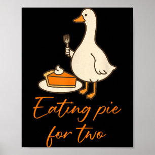 Eating E For Two Thanksgiving Pregnancy Announceme Poster