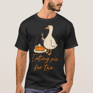 Eating E For Two Thanksgiving Pregnancy Announceme T-Shirt
