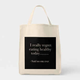 Eating Healthy Grocery Tote Bag