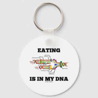 Eating Is In My DNA (DNA Replication Humour) Keychain