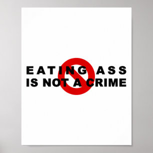 Eating Is Not A Crime Funny Quote Motivational Sar Poster