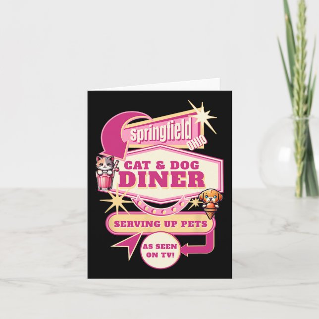 Eating Pets Springfield Ohio Funny Cats Dogs Trump Card (Front)