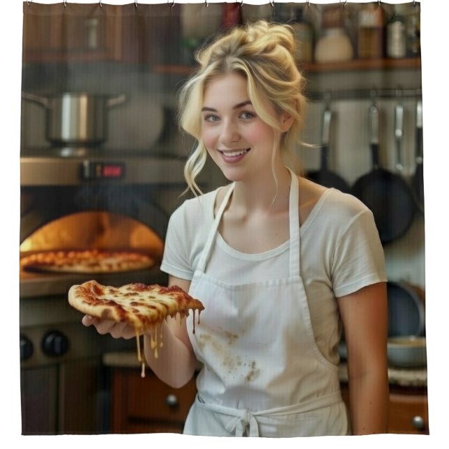 Eating Pizza Photo Personalize Customize (Front)