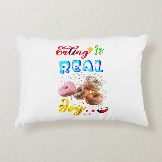 Eating Polyester Is Real Joy Accent Pillow (Front)