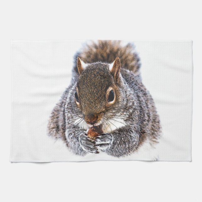 Eating Squirrel Kitchen Towel (Horizontal)