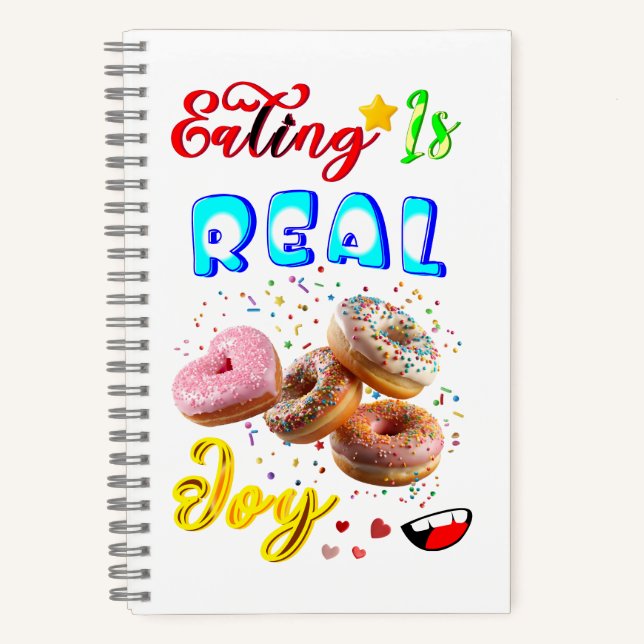 Eating Stationery Is Real Joy Notebook (Front)