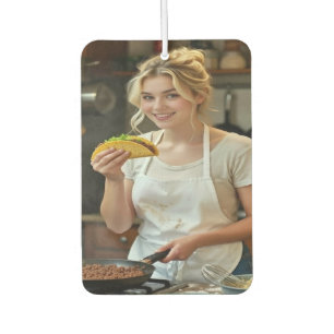 Eating Tacos Photo Personalize Customize Air Freshener